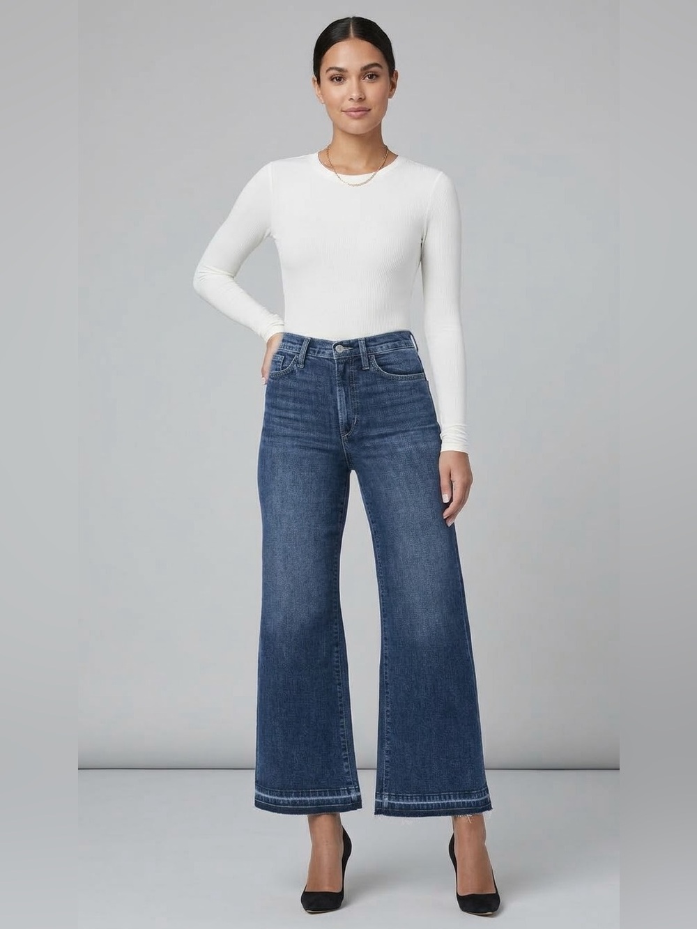 NWT Joe's Release Hem High Waist Ankle Wide
Leg Jeans SZ 27